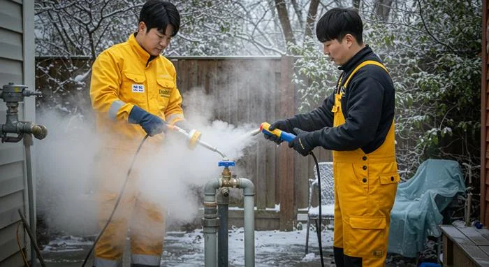 김포 언수도 녹임 하수구 수도관 해빙과 하수구 통수