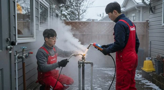 월곶면 수도관 동파 하수구 해빙 작업 안전하게 진행