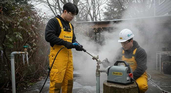 북변동 해빙 하수도 배관 업체 동파 피해 완벽하게 복구