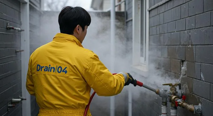 김포 하수구 해빙 얼었을때 꽁꽁 언 하수구 시원하게