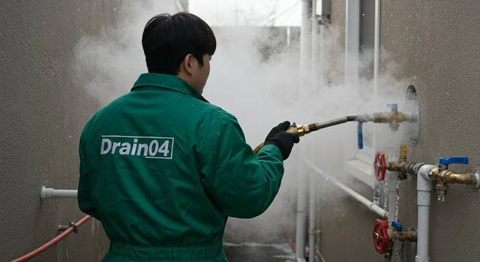 김포 하수구 해빙 얼었을때 꽁꽁 언 하수구 시원하게