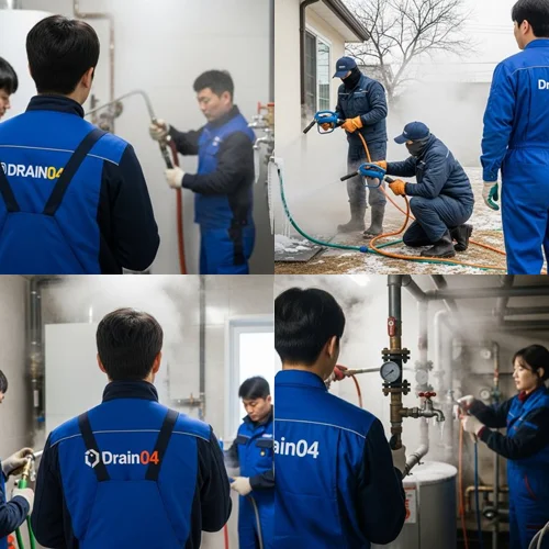 구래동 해빙 하수도 배관 업체 녹여서 해결 완료해 드려요