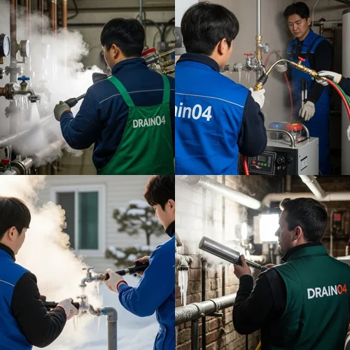 구래동 해빙 하수도 배관 업체 녹여서 해결 완료해 드려요