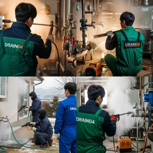 마산동 수도관 동파 하수구 겨울 배관 해빙은 전문가에게