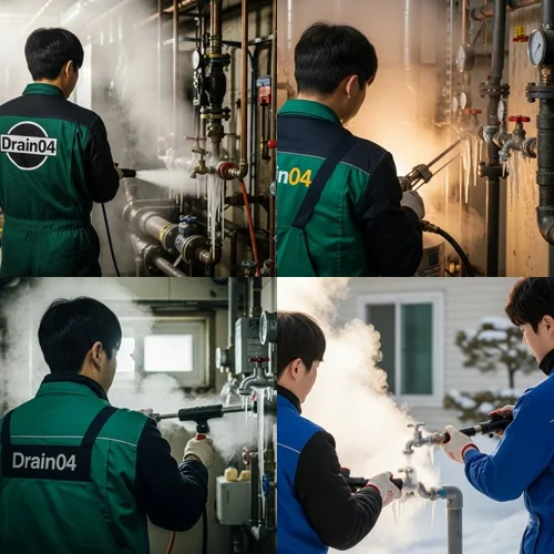 해빙 서비스로 안전하고 신속한 하수관 동파 예방