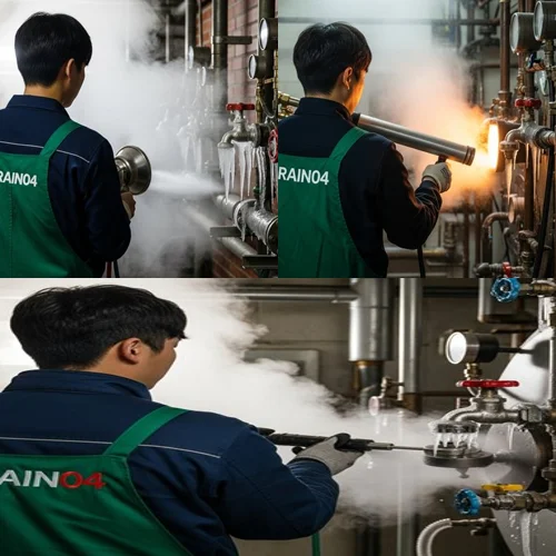 지역 환경 개선을 위한 길거리 청소 노력