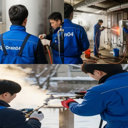 사우동 언 수도 녹임 해빙 업체 녹여서 시원한 통수를