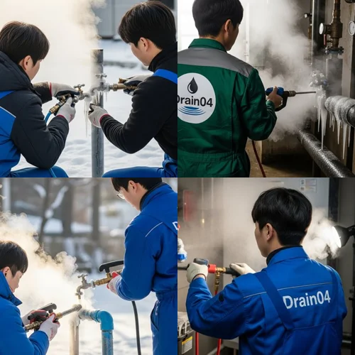 김포시 하수구 해빙 얼었을때 하수구 막힘 동파 해결사