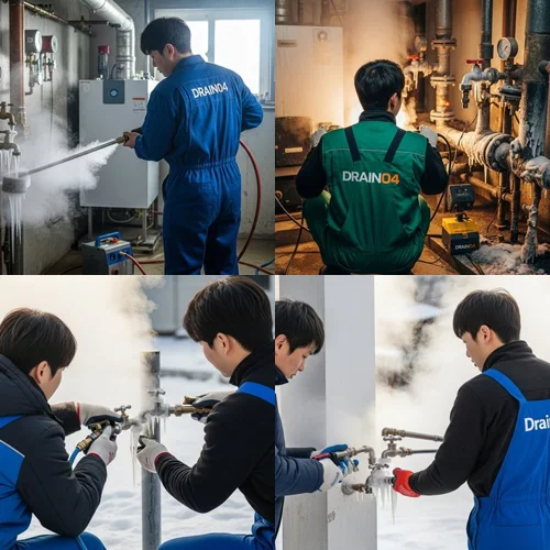 김포시 하수구 해빙 얼었을때 하수구 막힘 동파 해결사