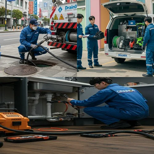 양촌읍 싱크대 막힘 배수구 산업단지 식당 주방 기름때 제거 후기