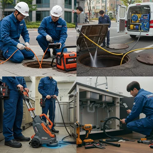 장기동 싱크대 막힘 배수구, 라베니체 상가 주방 막힘 해결 후기 (만족)