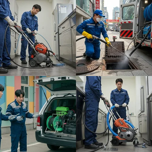 월곶면 하수구 뚫음 하수도, 전원주택 마당 맨홀 역류 깔끔하게 해결!