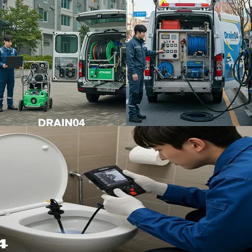 구래동 하수구 뚫음 야간 작업