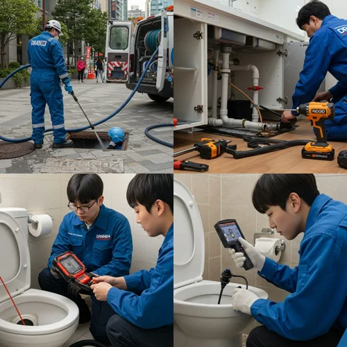 김포 사우동 하수구 막힘 학원가 상가