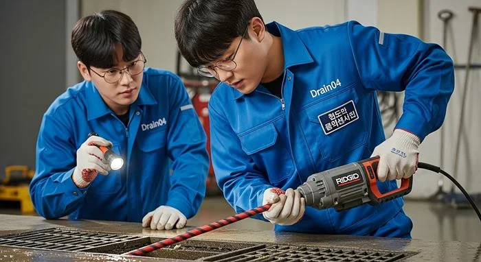 사우동 하수구막힘 학원가 식당