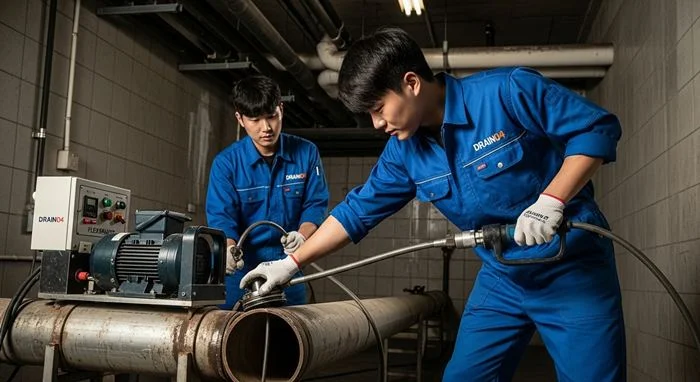 구래동 고압세척 상가 배관