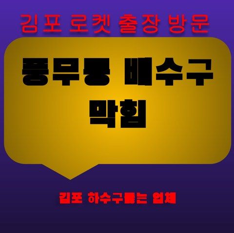 풍무동 배수구 막힘 3344